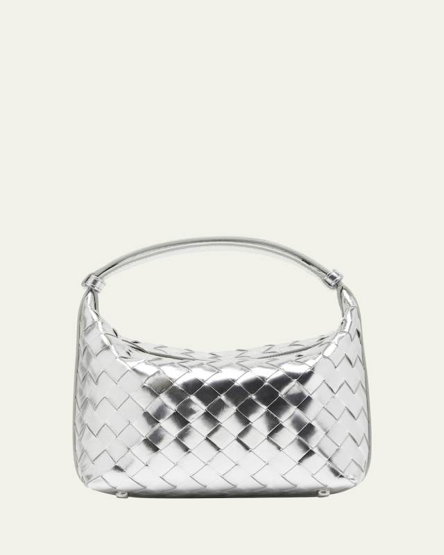 Mini Wallace Metallic Leather Shoulder Bag